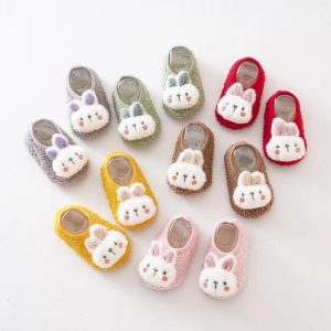 chausson bébé lapin moumoute