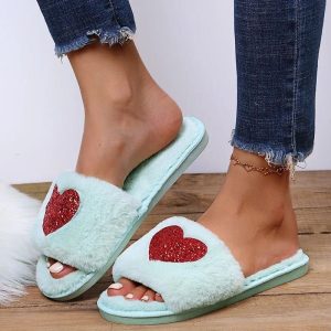 chausson claquette coeur