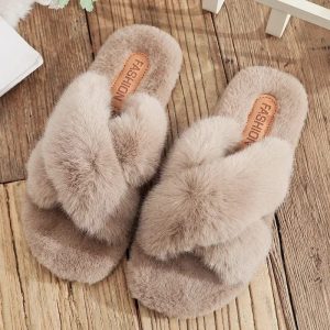 chausson claquette fourrure