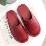 chausson cuir confortable