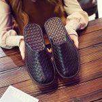 chausson en cuir pour femme