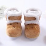 chausson en fourrure pour bébé hiver