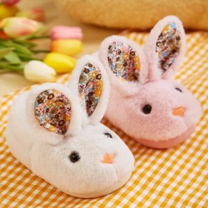 chausson enfant lapin
