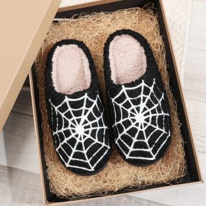 chausson halloween toile d'araignée