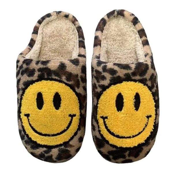 chausson léopard avec smiley
