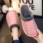 chausson polaire douillet en cuir