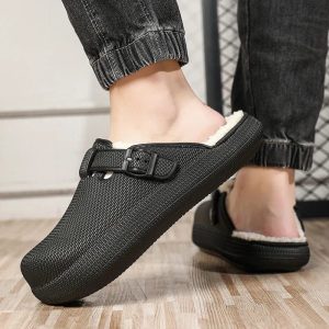 chausson sabot en cuir