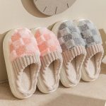 chaussons damier confort