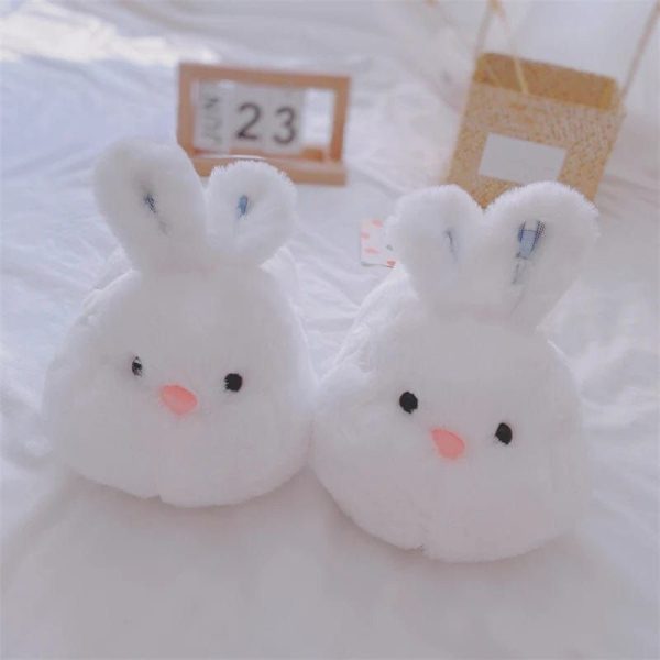 chaussons lapin blanc