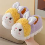 chaussons lapin colorés