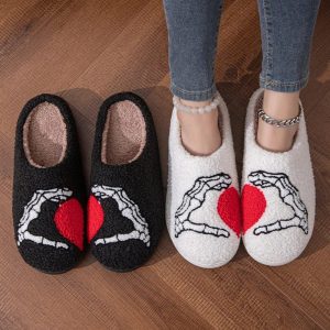 chaussons squelette cœur