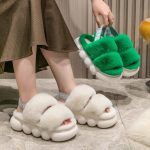 claquette cosy avec fourrure